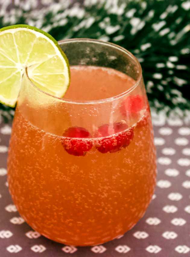 Sirop de canneberge et lime