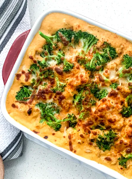 Mac n’ cheese à la courge musquée et au brocoli