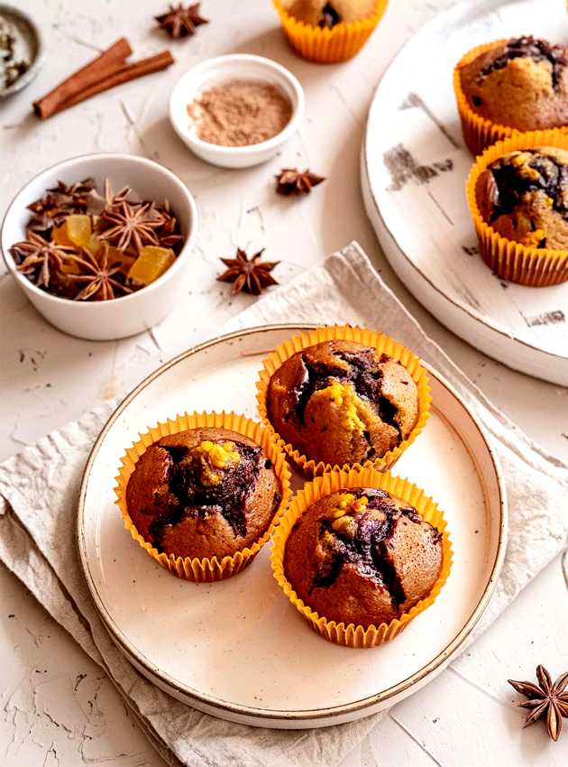 Apple, Chocolate, and Spice Muffins - Muffins aux pommes, au chocolat et aux épices