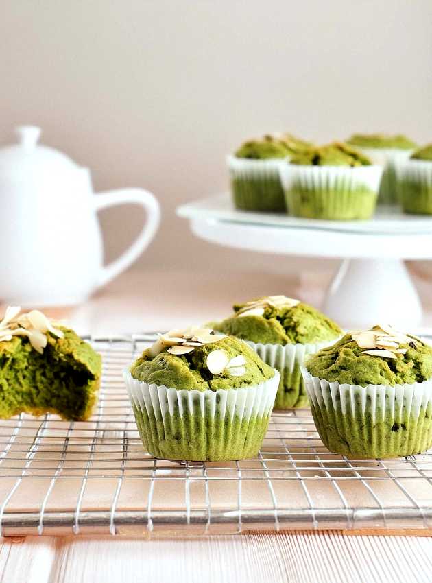 Muffins au matcha et aux pommes  - Apple Matcha Muffins