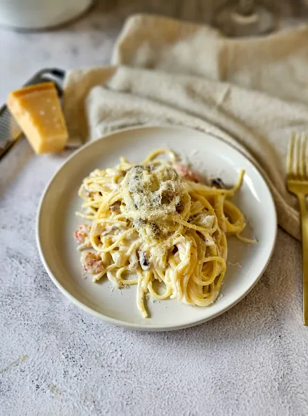 Pâtes Alfredo légères ÉquipeNutrition Light Alfredo Pasta TeamNutrition