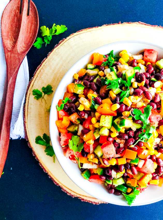 Salade de maïs et haricots noirs