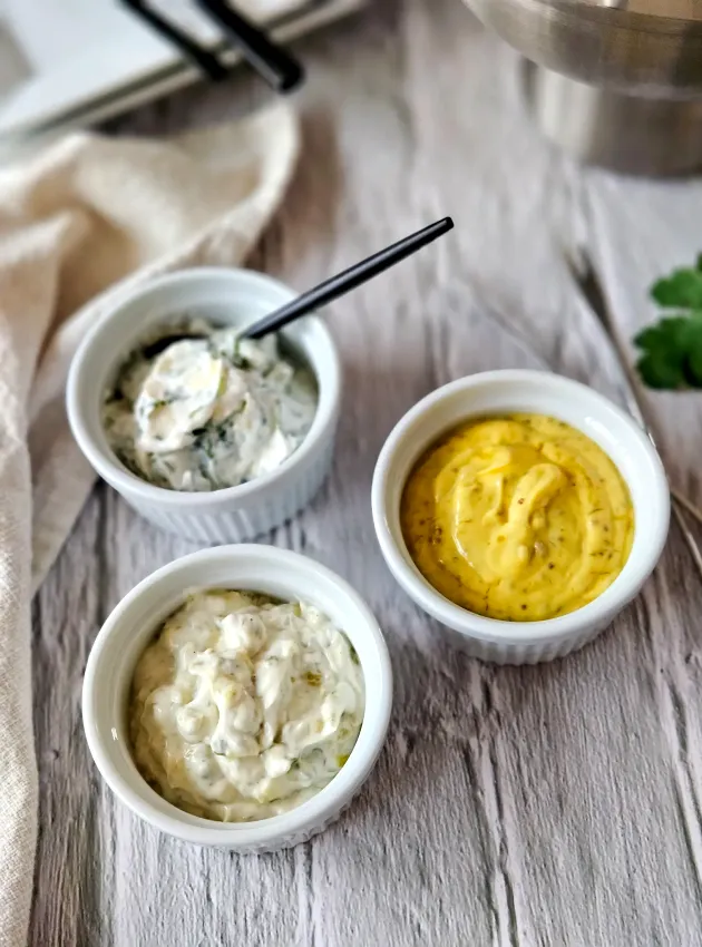 Trio de sauce pour la fondue Fondue Sauce Trio