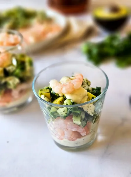 Verrines de crevette Nordiques ÉquipeNutrition Nordic Shrimp Verrines TeamNutrition