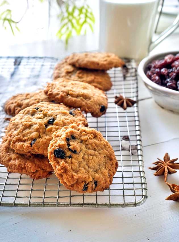 Biscuits avoine raisins secs - Raisins oatmeal cookies