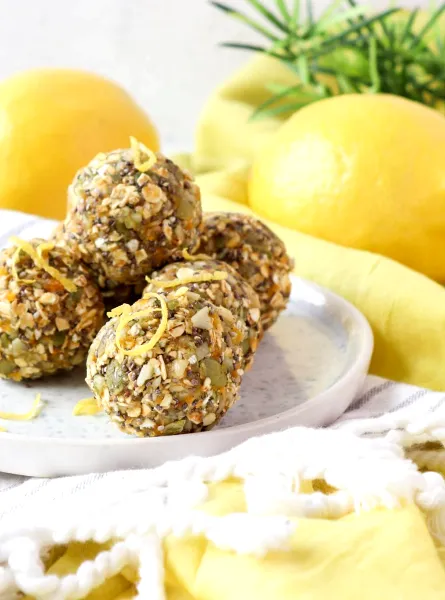 Boules d’énergie au citron (Sans allergènes)