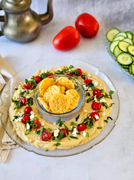 Couronne de hummus Équipe Nutrition Hummus Wreath TeamNutrition