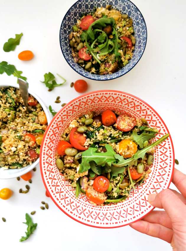 Salade de couscous rapide au pesto de Kombu