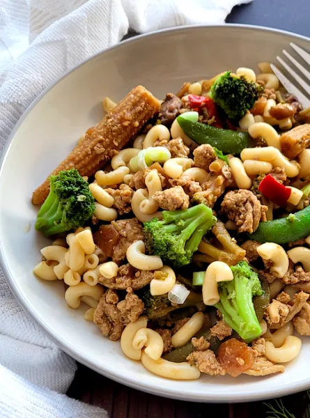 Chinese Macaroni with Ground Turkey