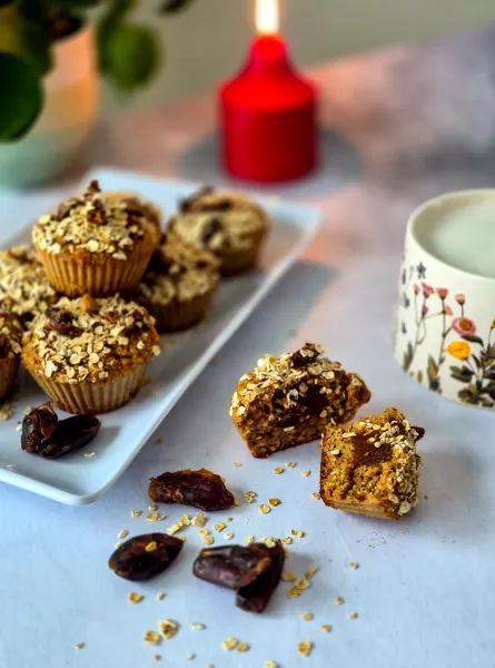 Muffins façon carré aux dattes ÉquipeNutrition Date Square Muffins TeamNutrition