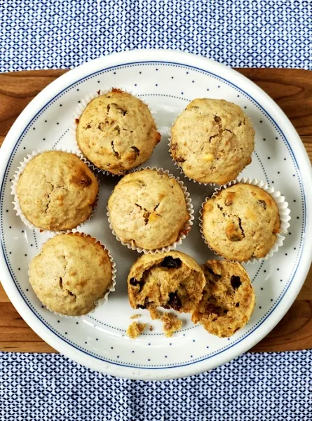 Muffins aux raisins secs riches en fibres