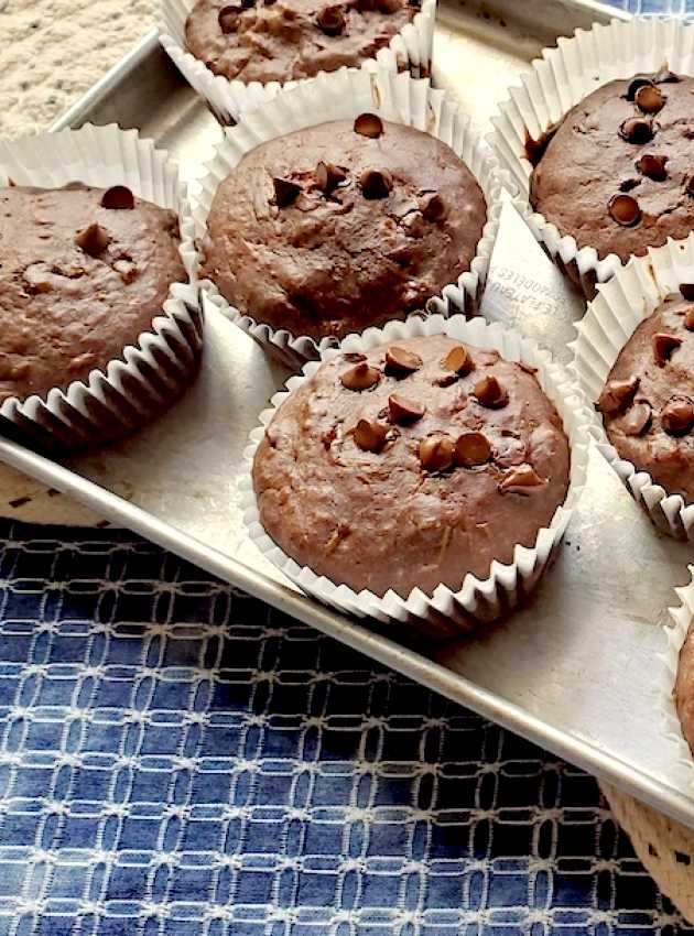 Muffins double chocolat et courgette