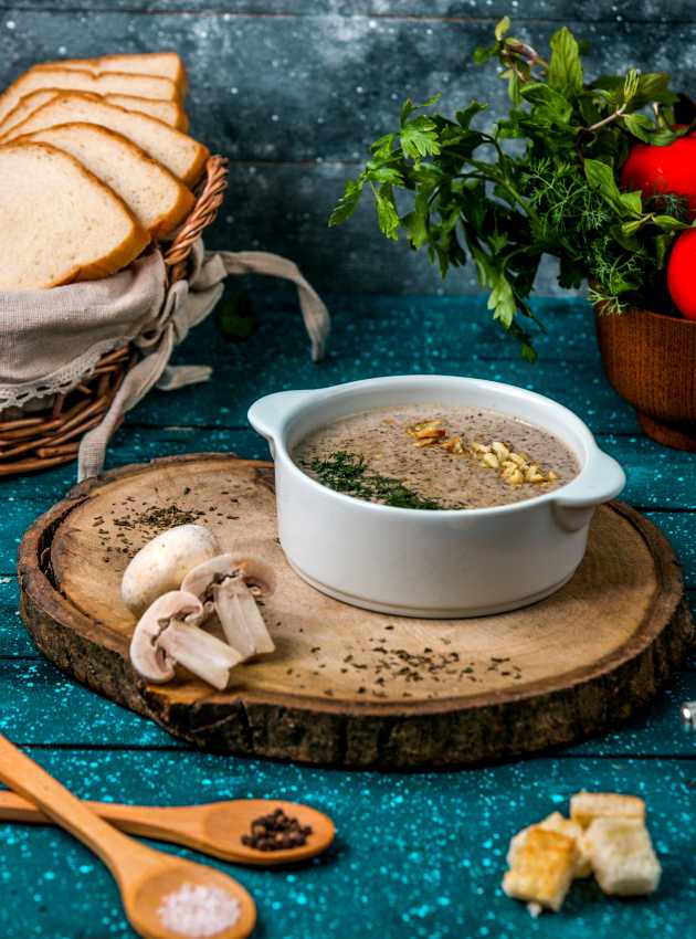 Soupe champignons et orge