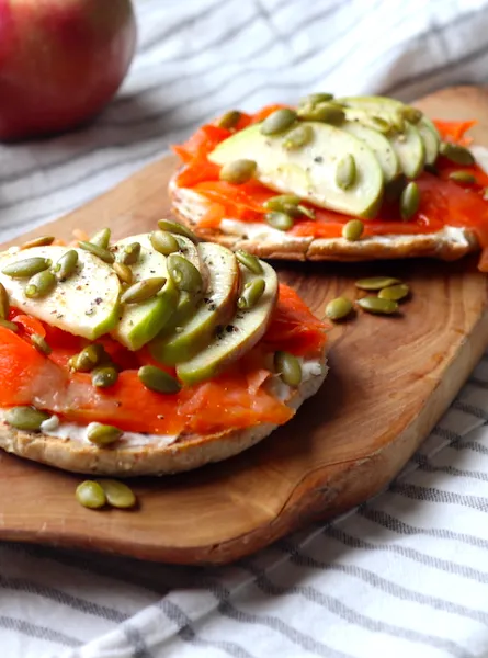 Smoked Salmon, Apple and Honey Flatbread