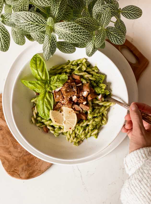 Pâtes au pesto de brocoli