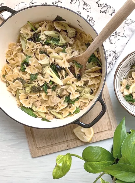Pâtes One pot au brocoli et épinards
