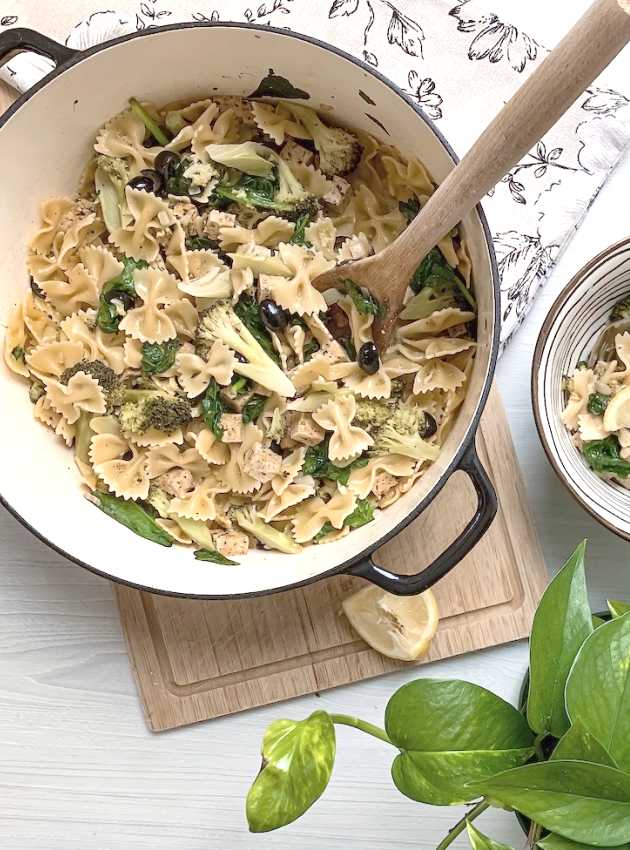 Pâtes One pot au brocoli et épinards