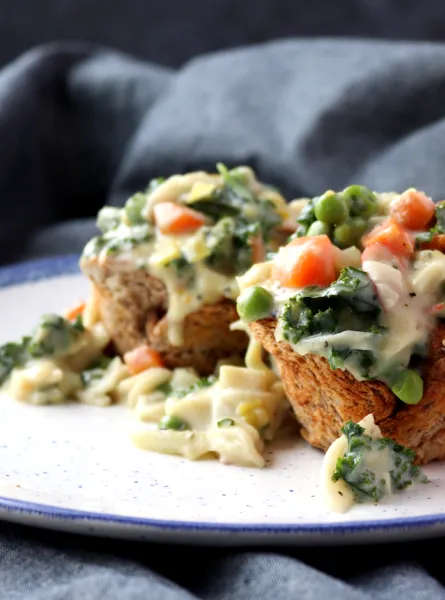 Vol-au-vent à la goberge, extra-légumes